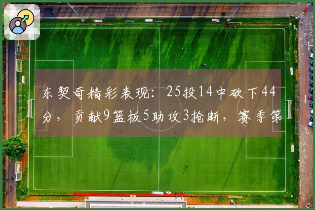 东契奇精彩表现：25投14中砍下44分，贡献9篮板5助攻3抢断，赛季第10次40+！